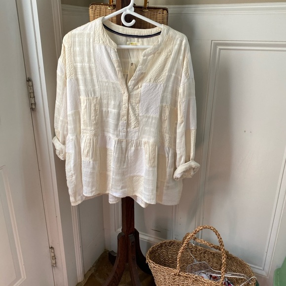 NWT Anthropologie Maeve Zoe Patchwork Swing Top Small - Picture 8 of 11